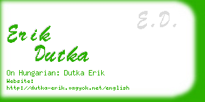 erik dutka business card